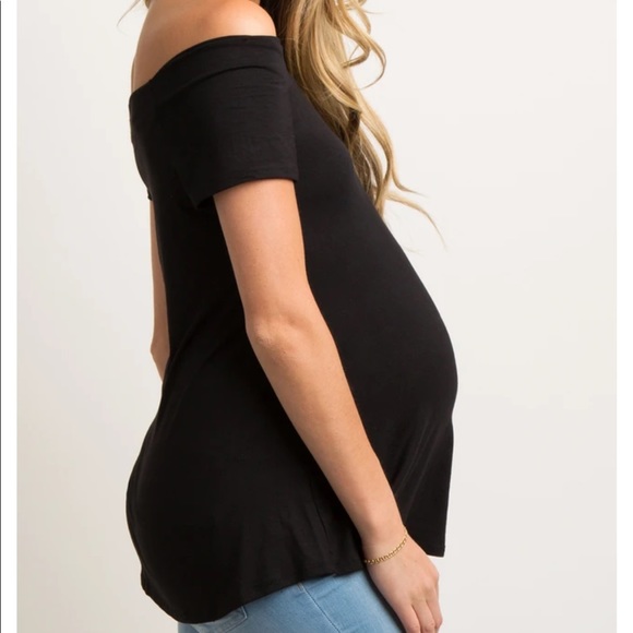 Maternity off the shoulder top - Picture 2 of 3